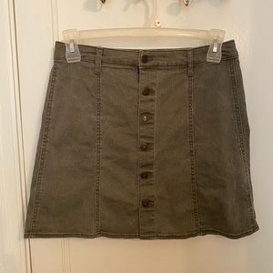 Jean Skirt with Button Detailing
